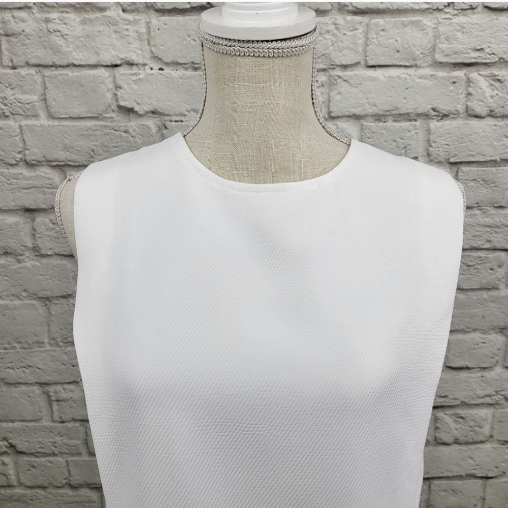 BooHoo White Sia Sporty Textured Fit and Flare Mini Dress Size 10 - Picture 8 of 10